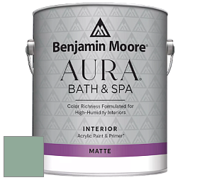 Benjamin Moore Aura 532 Bath & Spa Waterborne Interior Paint Matte Finish краска цвет 634 Forest Valley Green