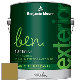Benjamin Moore Ben 541 Waterborne Exterior Flat Finish краска цвет 2150-10 Willow Green