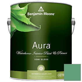 Краска Aura Waterborne Interior Semi-gloss Finish (528) цвет 587 Scotch Plains Green