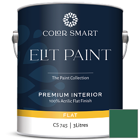 Краска COLOR SMART CS 745 ELIT PAINT глубокоматовая моющаяся краска цвет 2042-10 True Green