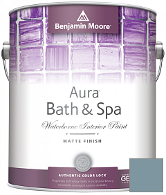 Краска Benjamin Moore Aura Bath & Spa Interior Paint Matte Finish (532) цвет 1649 Polaris Blue