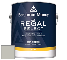 Benjamin Moore 547 Regal Select Waterborne Interior Flat Finish краска цвет 1557 Silver Song