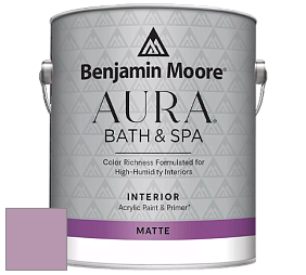 Benjamin Moore Aura 532 Bath & Spa Waterborne Interior Paint Matte Finish краска цвет 1377 Caribbean Sunset