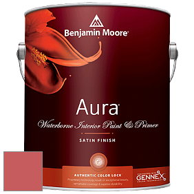Benjamin Moore Aura 526 Waterborne Interior Satin Finish покрытие цвет 2008-30 Raspberry Blush