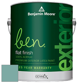 Benjamin Moore Ben 541 Waterborne Exterior Flat Finish краска цвет 2050-40 Florida Keys Blue