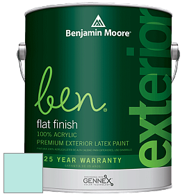 Benjamin Moore Ben 541 Waterborne Exterior Flat Finish краска цвет 2048-60 Jamaican Aqua