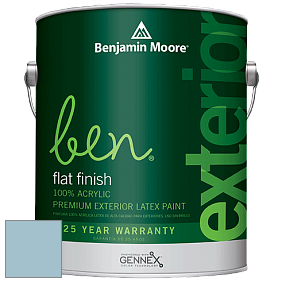 Benjamin Moore Ben 541 Waterborne Exterior Flat Finish краска цвет 1676 Northern Air