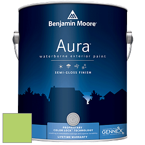 Benjamin Moore Aura 632 Waterborne Exterior Semi-Gloss Finish краска цвет 2031-40 Spring Meadow Green