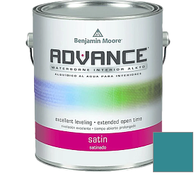 Краска Benjamin Moore 792. Advance Interior Paint-Satin эмаль цвет 755 Salzburg Blue