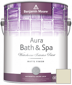 Краска Benjamin Moore Aura Bath & Spa Interior Paint Matte Finish (532) цвет OC-44 Misty Air