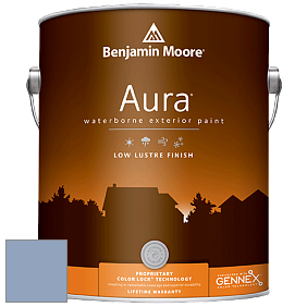 Benjamin Moore Aura 634 Waterborne Exterior Low Lustre Finish краска цвет 1433 Blue Pearl