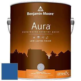 Benjamin Moore Aura 634 Waterborne Exterior Low Lustre Finish краска цвет 2066-20 Evening Blue