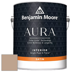 Benjamin Moore Aura 526 Waterborne Interior Satin Finish покрытие цвет 1033 Hillsborough Beige