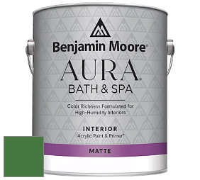 Benjamin Moore Aura 532 Bath & Spa Waterborne Interior Paint Matte Finish краска цвет NCS S 3560-G20Y 