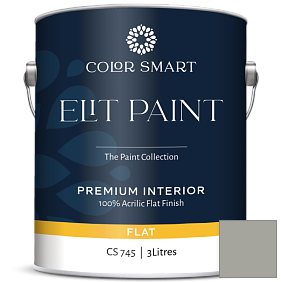 Краска COLOR SMART CS 745 ELIT PAINT глубокоматовая моющаяся краска цвет 1482 Sabre Gray