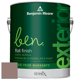 Benjamin Moore Ben 541 Waterborne Exterior Flat Finish краска цвет 2098-40 CafÃ© Ole