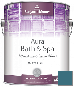 Краска Benjamin Moore Aura Bath & Spa Interior Paint Matte Finish (532) цвет 749 Bainbridge Blue