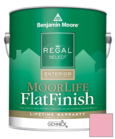 Краска Regal Select Exterior Paint-MoorLife Flat Finish (W105) цвет 2002-50 Tickled Pink