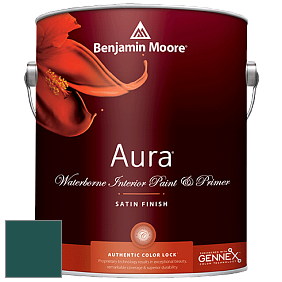 Benjamin Moore Aura 526 Waterborne Interior Satin Finish покрытие цвет NCS S 6530-B50G 