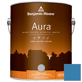 Краска Aura Waterborne Exterior Low Lustre Finish (634) цвет 797 Athens Blue