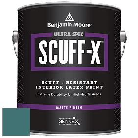 Benjamin Moore 484 Ultra Spec SCUFF-X Interior Matte Finish краска цвет 2053-30 North Sea Green