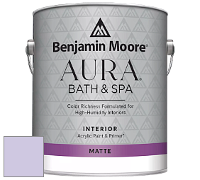 Benjamin Moore Aura 532 Bath & Spa Waterborne Interior Paint Matte Finish краска цвет 1395 Grape Ice