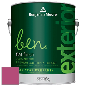 Benjamin Moore Ben 541 Waterborne Exterior Flat Finish краска цвет 2079-30 Peony