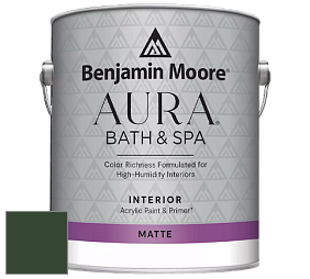 Benjamin Moore Aura 532 Bath & Spa Waterborne Interior Paint Matte Finish краска цвет RAL 6020 