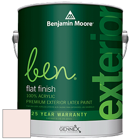 Benjamin Moore Ben 541 Waterborne Exterior Flat Finish краска цвет 2012-70 Soft Pink