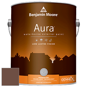 Benjamin Moore Aura 634 Waterborne Exterior Low Lustre Finish краска цвет 2095-10 Adirondack Brown