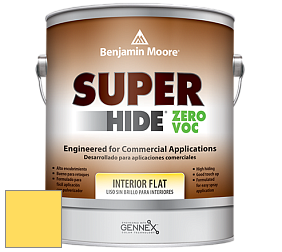 Benjamin Moore 355 Super Hide Zero Voc Interior Flat краска цвет 2022-40 Banana Yellow