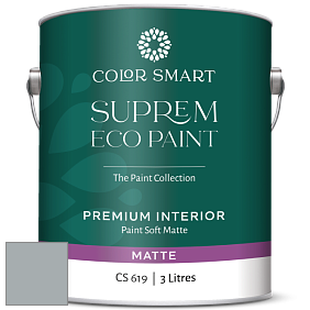 COLOR SMART CS 619 SUPREM ECO PAINT матовая краска цвет 2134-50 Gull Wing Gray