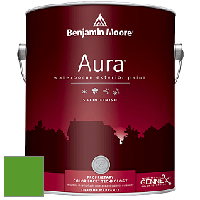 Benjamin Moore Aura 631 Waterborne Exterior Satin Finish краска цвет 2032-10 Neon Green
