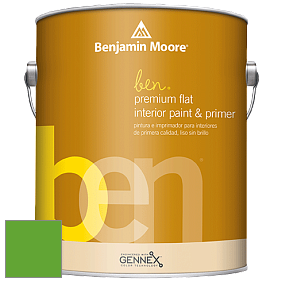 Benjamin Moore Ben W625 Premium Interior Latex Flat краска цвет 2032-20 Traffic Light Green