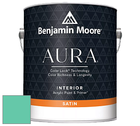 Benjamin Moore Aura 526 Waterborne Interior Satin Finish покрытие цвет 614 St. Patty's Day