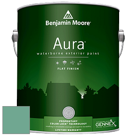 Benjamin Moore Aura 629 Waterborne Exterior Flat Finish краска цвет 2040-40 Summer Basket Green