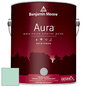 Benjamin Moore Aura 631 Waterborne Exterior Satin Finish краска цвет 598 Surf 'n Turf