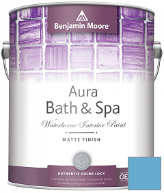 Краска Benjamin Moore Aura Bath & Spa Interior Paint Matte Finish (532) цвет 796 Nova Scotia Blue