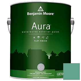 Краска Aura Waterborne Exterior Flat Finish (629) цвет 649 Captivating Teal