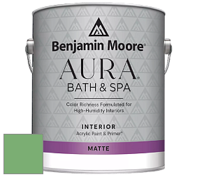 Benjamin Moore Aura 532 Bath & Spa Waterborne Interior Paint Matte Finish краска цвет 573 Four Leaf Clover