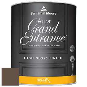Benjamin Moore Aura 148 Grand Entrance High Gloss эмаль цвет 2111-20 Grizzly Bear Brown
