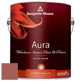 Benjamin Moore Aura 526 Waterborne Interior Satin Finish покрытие цвет 2089-20 Rosy Peach