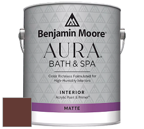 Benjamin Moore Aura 532 Bath & Spa Waterborne Interior Paint Matte Finish краска цвет RAL 8015 