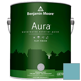 Краска Aura Waterborne Exterior Flat Finish (629) цвет 747 Bayville Blue