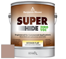 Benjamin Moore 355 Super Hide Zero Voc Interior Flat краска цвет 1234 Baywood Brown