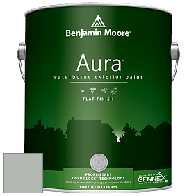 Benjamin Moore Aura 629 Waterborne Exterior Flat Finish краска цвет 1571 Imperial Gray