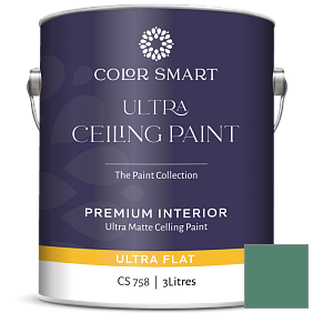 Краска COLOR SMART CS 758 ULTRA CEILING PAINT ультраматовая краска цвет 2041-30 Green Gables