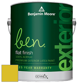 Benjamin Moore Ben 541 Waterborne Exterior Flat Finish краска цвет 2024-30 Citron
