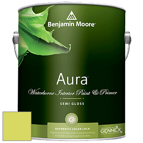 Benjamin Moore Aura 528 Waterborne Interior Semi-gloss Finish краска цвет 2026-40 Apple Green