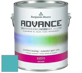 Benjamin Moore 792 Advance Interior Paint-Satin эмаль цвет 2056-40 Cool Aqua
